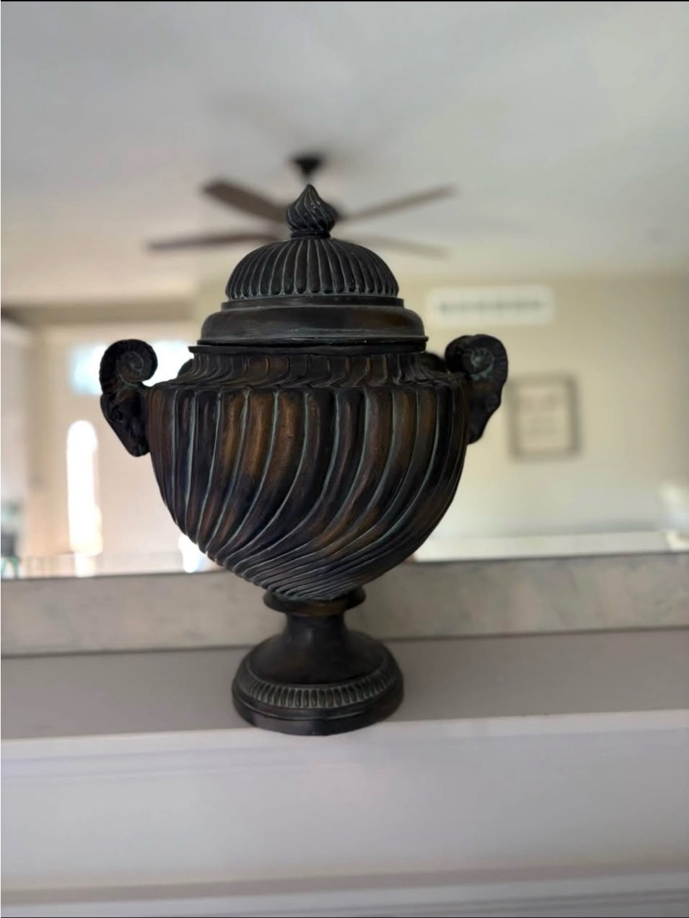 Decorative Bronze-Patina Vase - Urn Accent used for decor only!